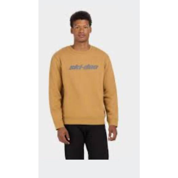 Brand New BRP Ski-Doo Men's Size Small Essentials Crewneck Sweater Khaki - Picture 2 of 6